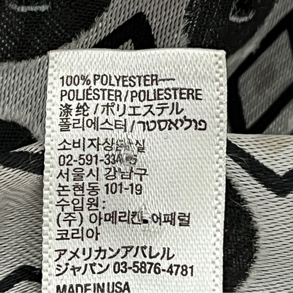 Chiffon by American Apparel Black White Diamond Circles Sleeveless Top - Picture 6 of 6